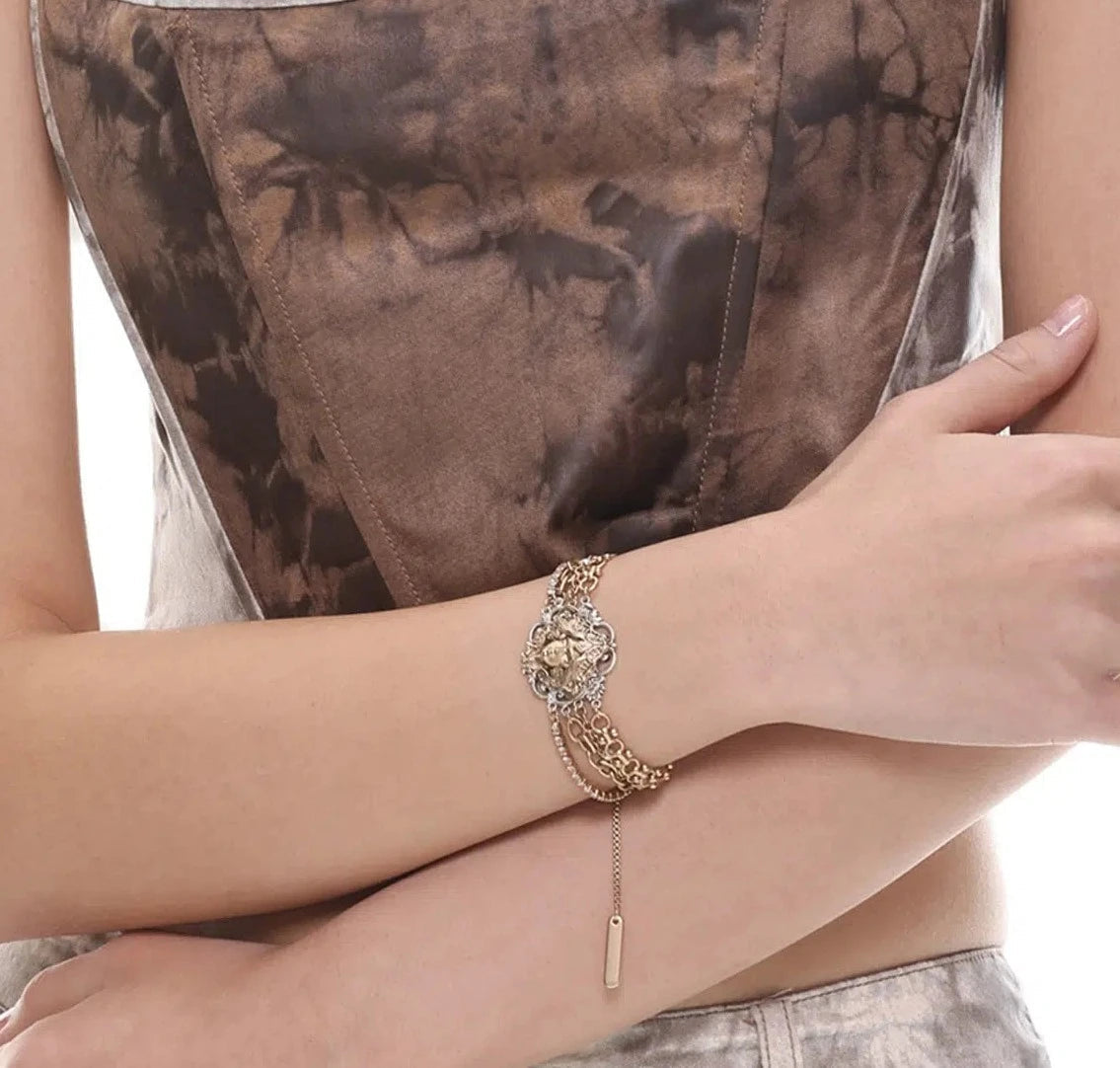 Gold Medusa Bracelet