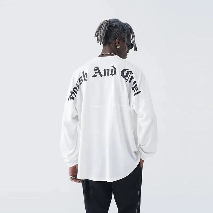 Gothic Lettering Long-sleeved T-shirt