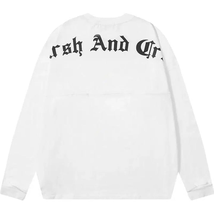 Gothic Lettering Long-sleeved T-shirt