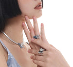 Gradient Butterfly Ring