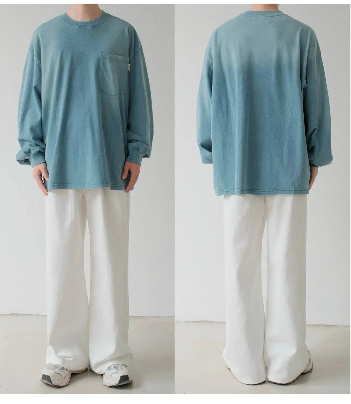 Gradient Color Front Pocket Pullover