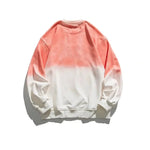 Gradient Letter Embroidery Round Neck Sweatshirt