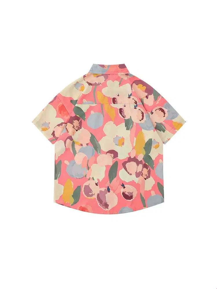 Graffiti Full-Print Short-sleeved Shirt