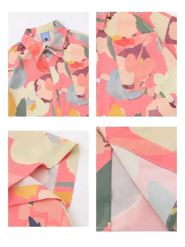 Graffiti Full-Print Short-sleeved Shirt