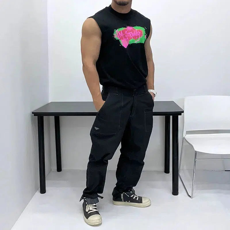 Graffiti Graphic Sleeveless Vest