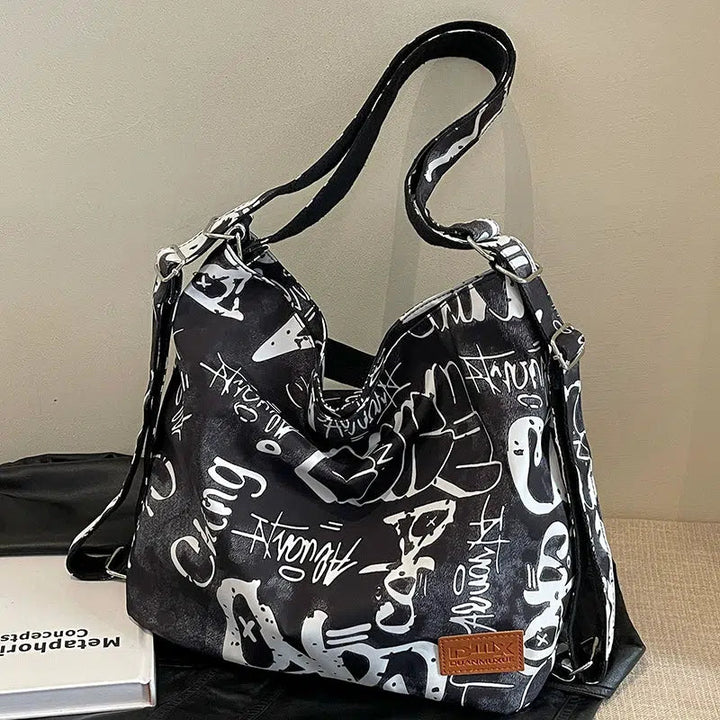Graffiti Patterned Shoulder Bag