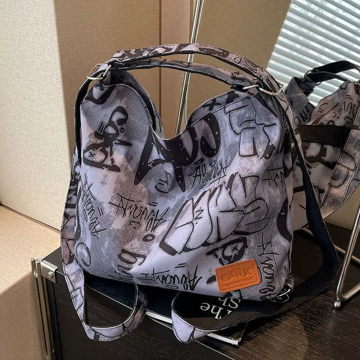 Graffiti Patterned Shoulder Bag