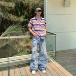 Graffiti Print Wide-Leg Jeans