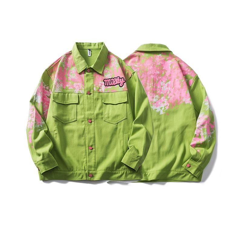 Graffiti Splash Print Jacket