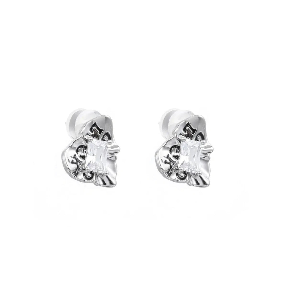 Graffiti Zircon Earrings