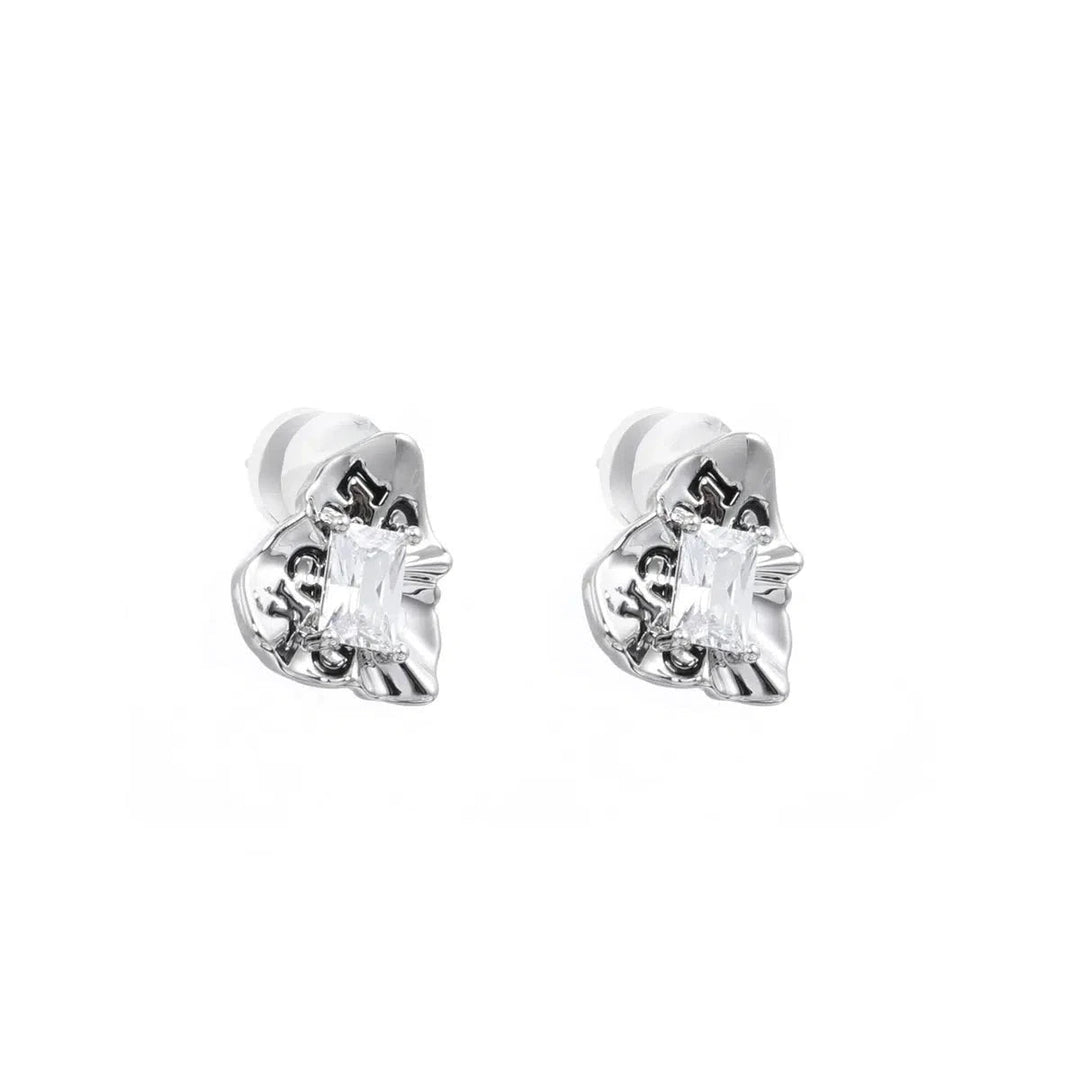 Graffiti Zircon Earrings