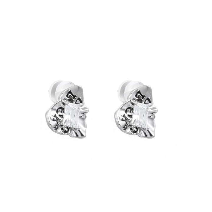 Graffiti Zircon Earrings