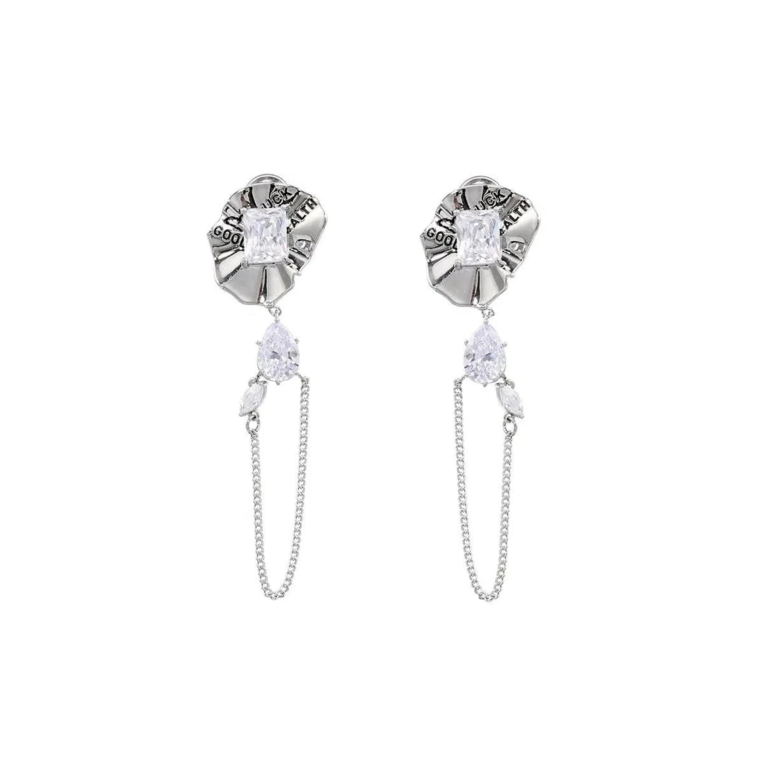 Graffiti Zircon Earrings