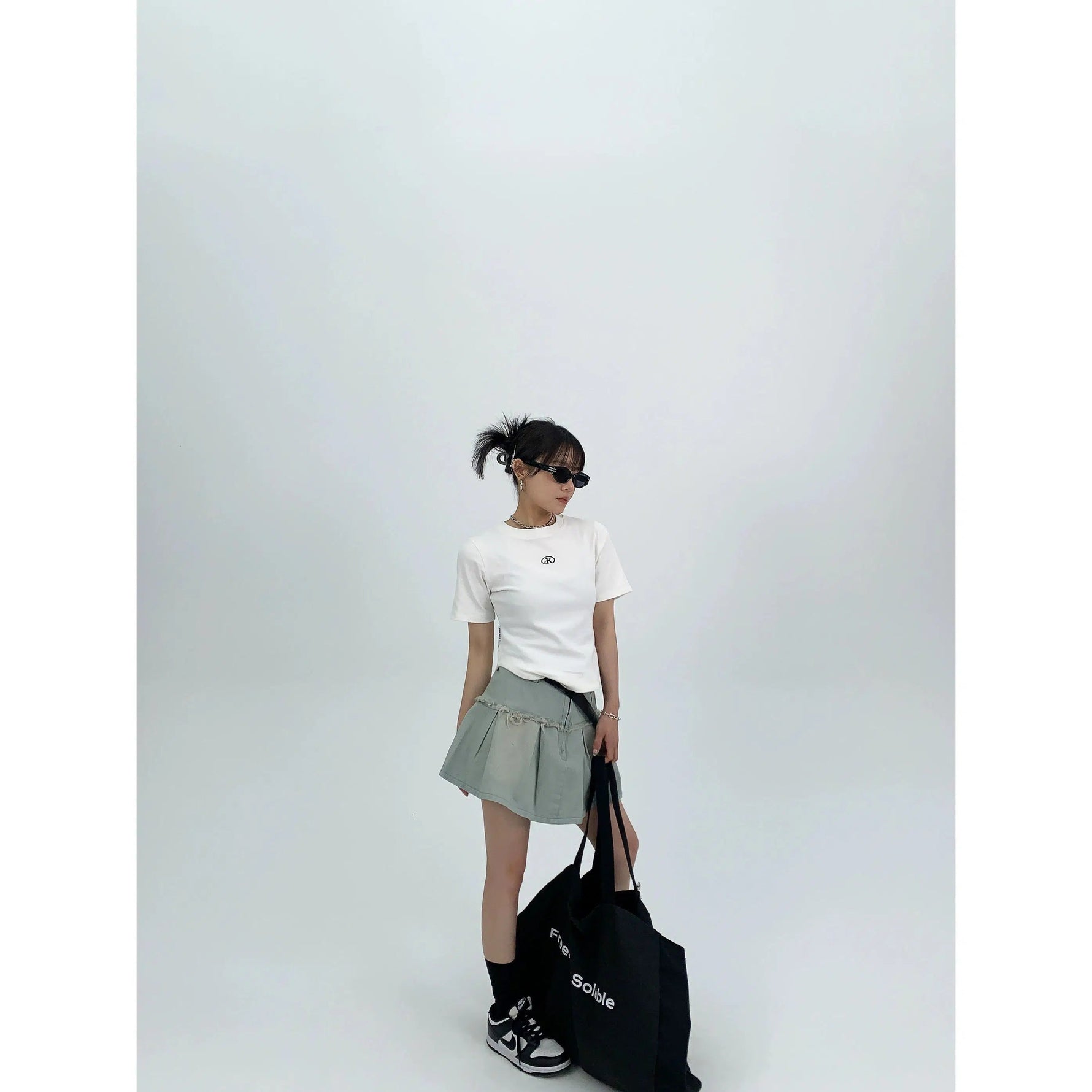 Graphic Design Turtleneck Top