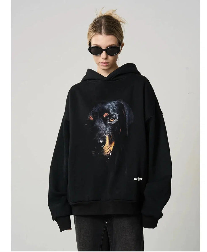 Graphic Dog Print Hoodie