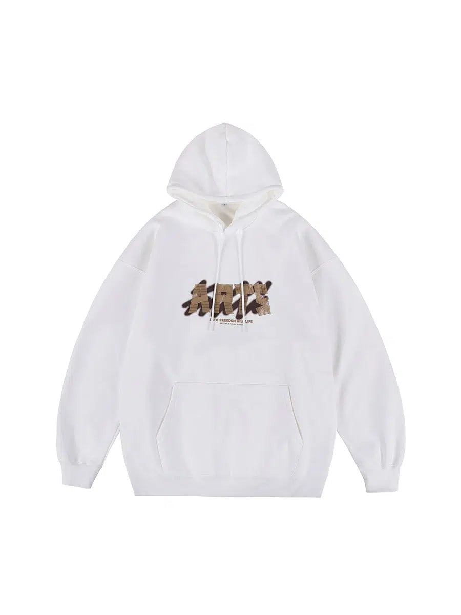 Adjustable Drawstring Graphic Hoodie