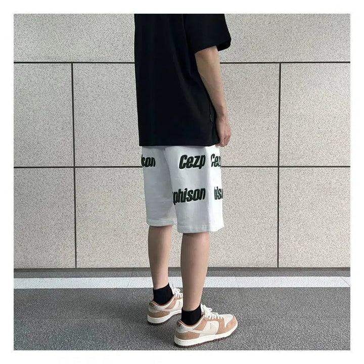 Graphic Print Casual Shorts