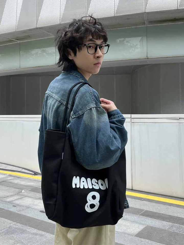 Graphic Print Casual Tote Bag