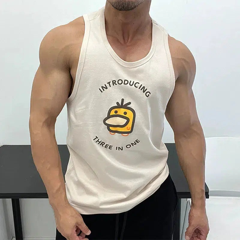 Graphic Print Casual Vest