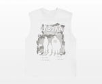 Graphic Print Sleeveless Vest