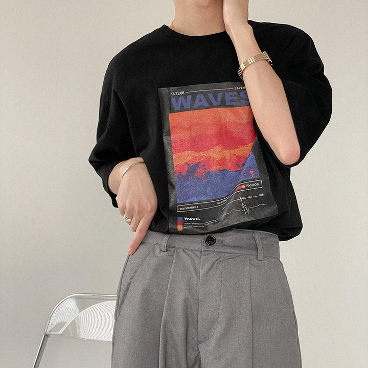 Graphic Printed Cotton Round Neck T-Shirt