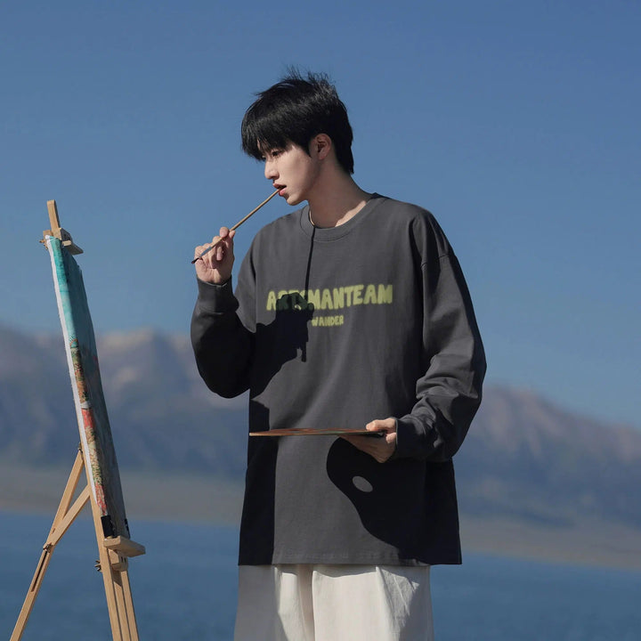 Graphic Pullover Bottoming Sweatshirt