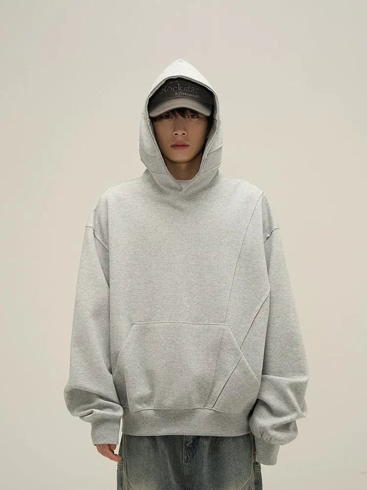 Gray Basic Hooded Sweatshirts