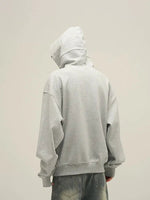 Gray Basic Hooded Sweatshirts