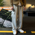 Gray Drawstring Jogging Sweatpants