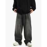 Gray Elastic Waist Jeans