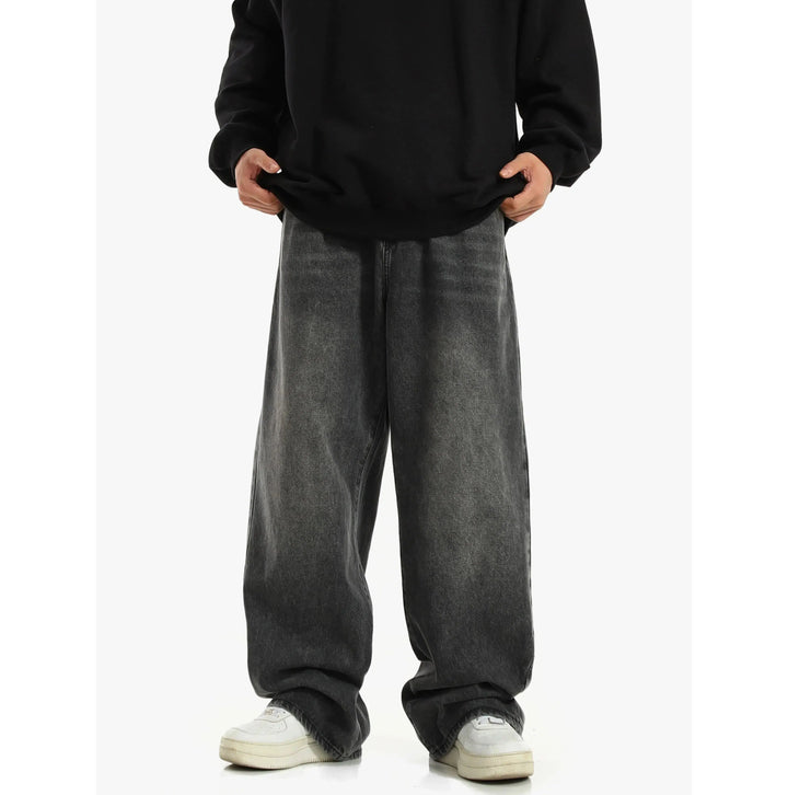 Gray Elastic Waist Jeans