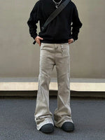 Gray Floor-length Flared Pants