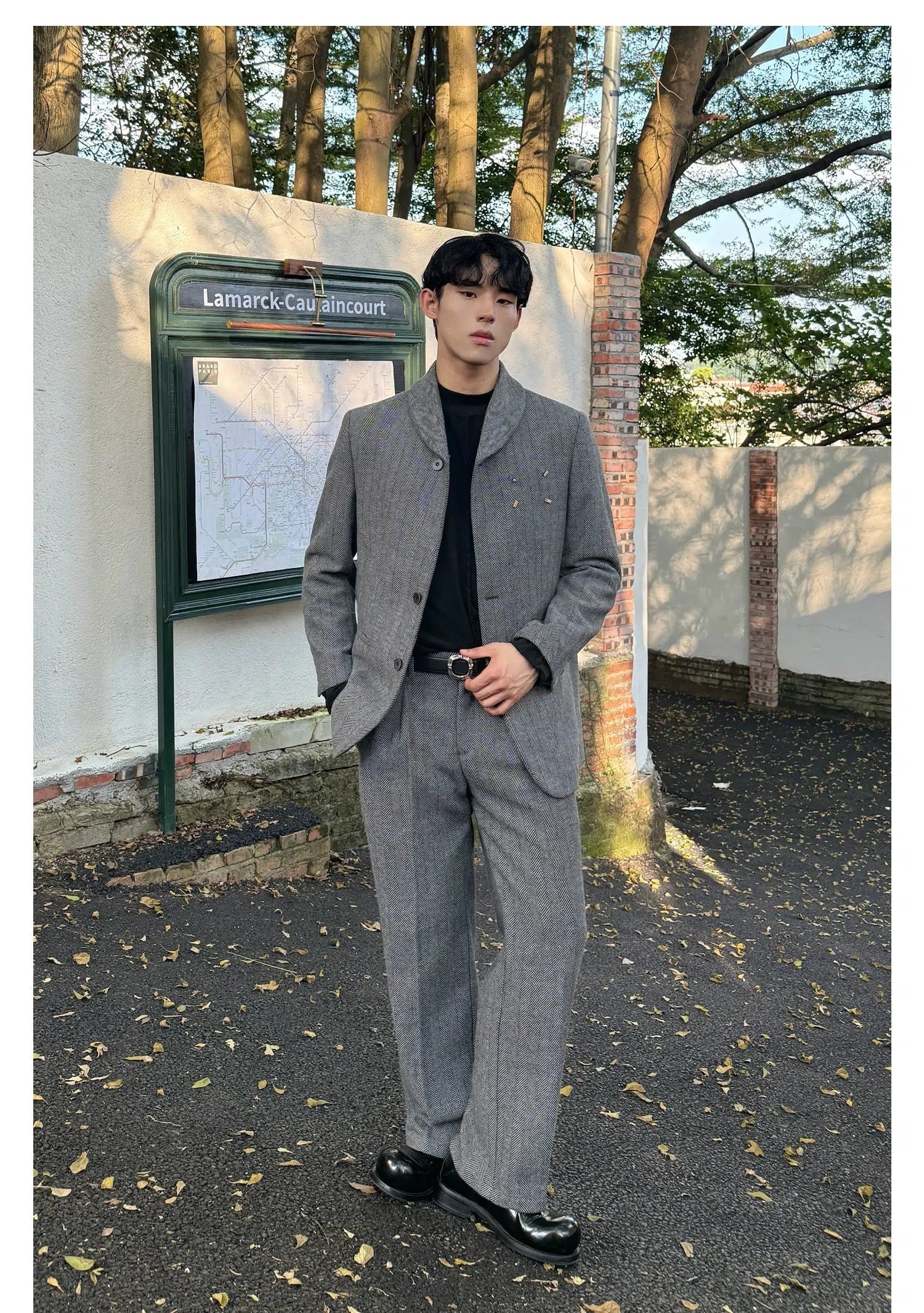 Gray Formal Two-piece Set