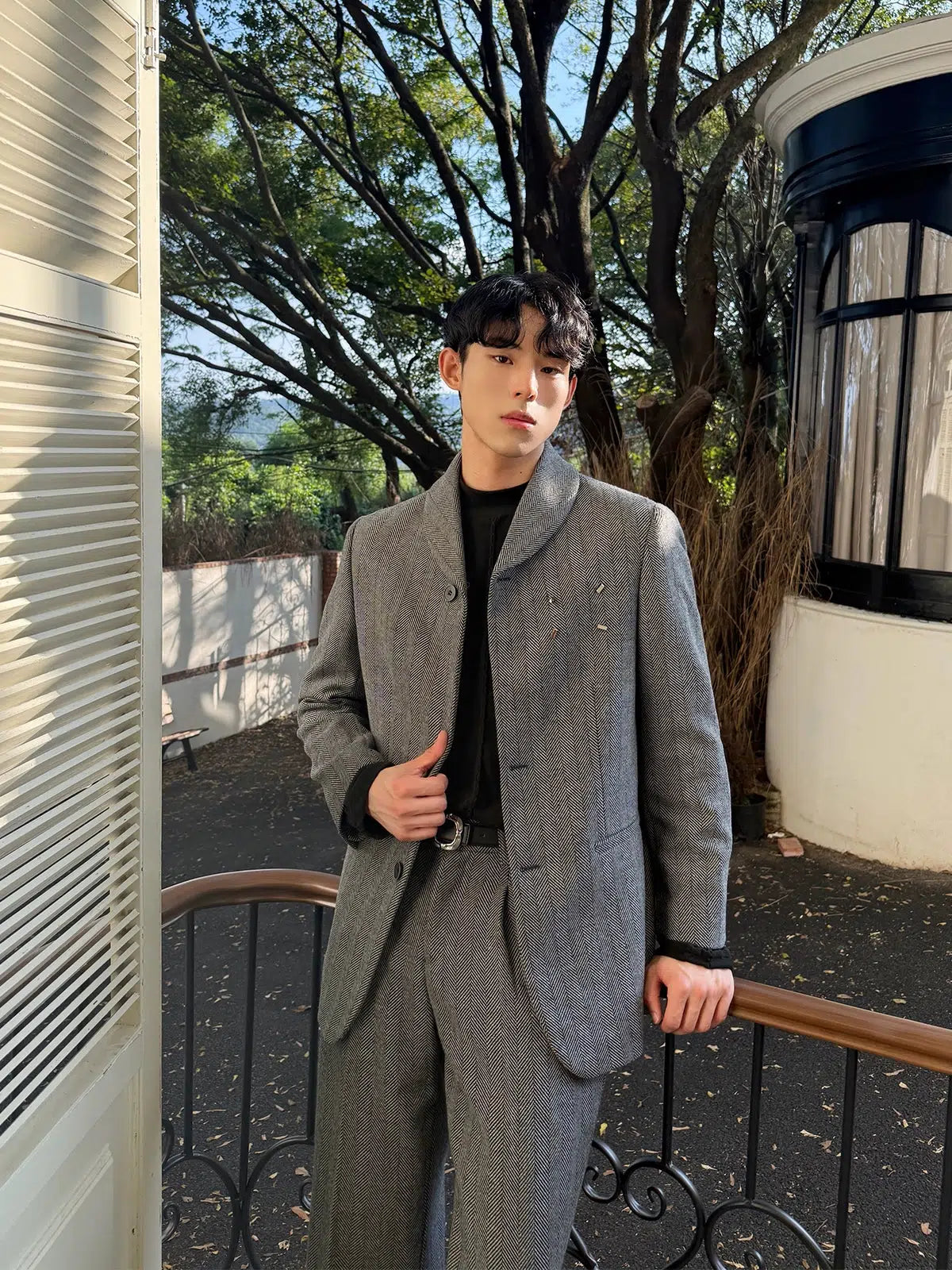 Gray Formal Two-piece Set