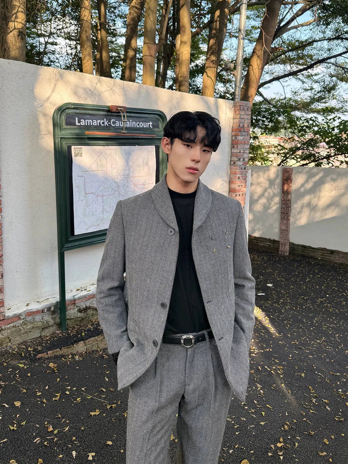 Gray Formal Two-piece Set