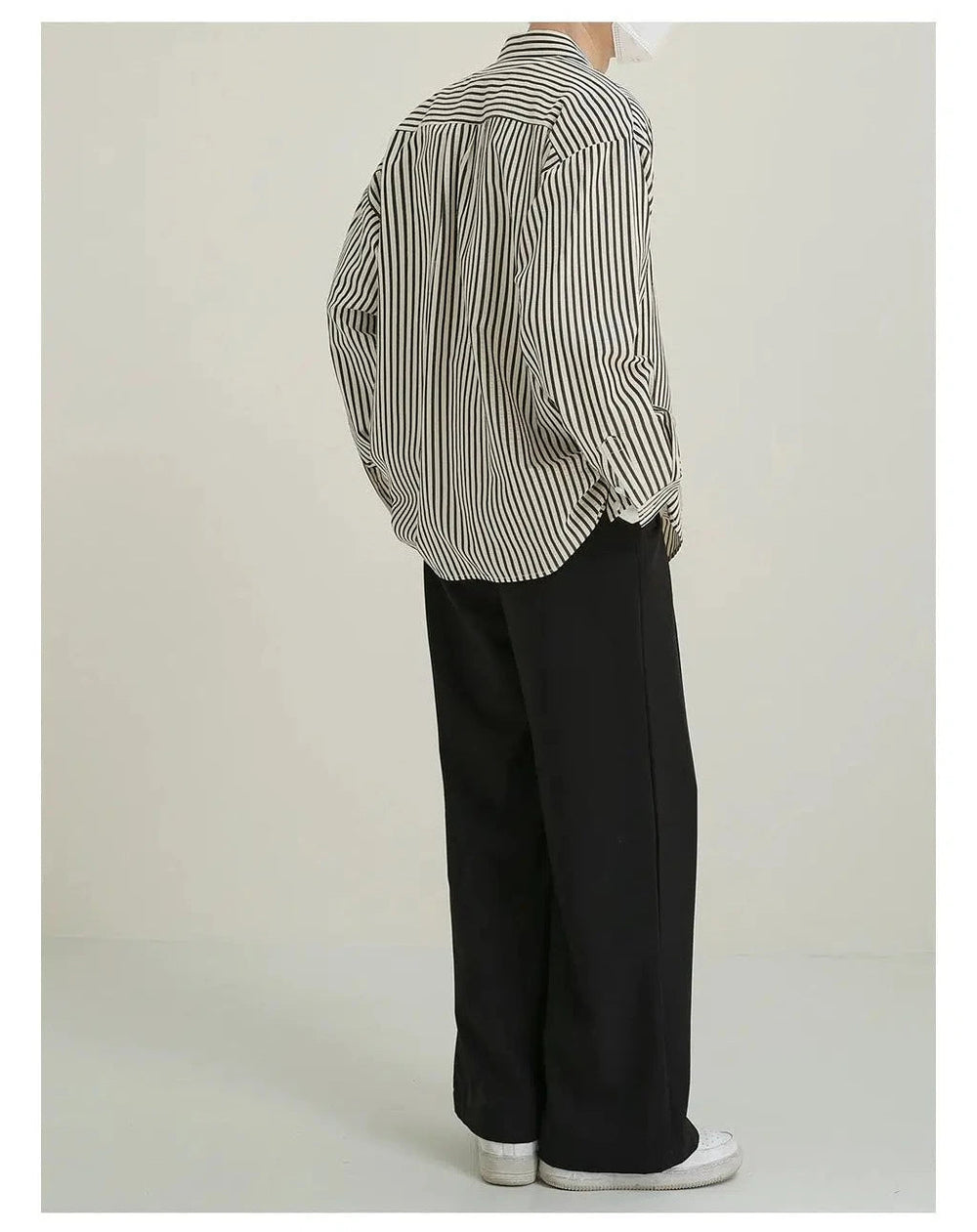 Gray Striped Long Sleeve Shirt