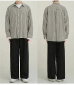 Gray Striped Long Sleeve Shirt