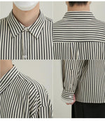 Gray Striped Long Sleeve Shirt