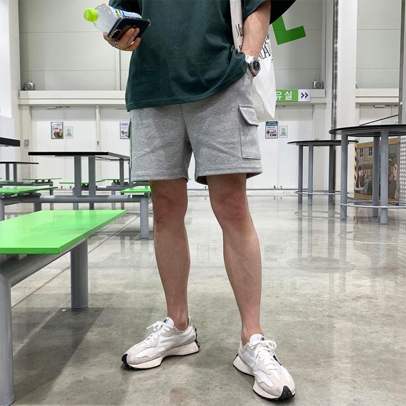 Gray Track Pocket Shorts