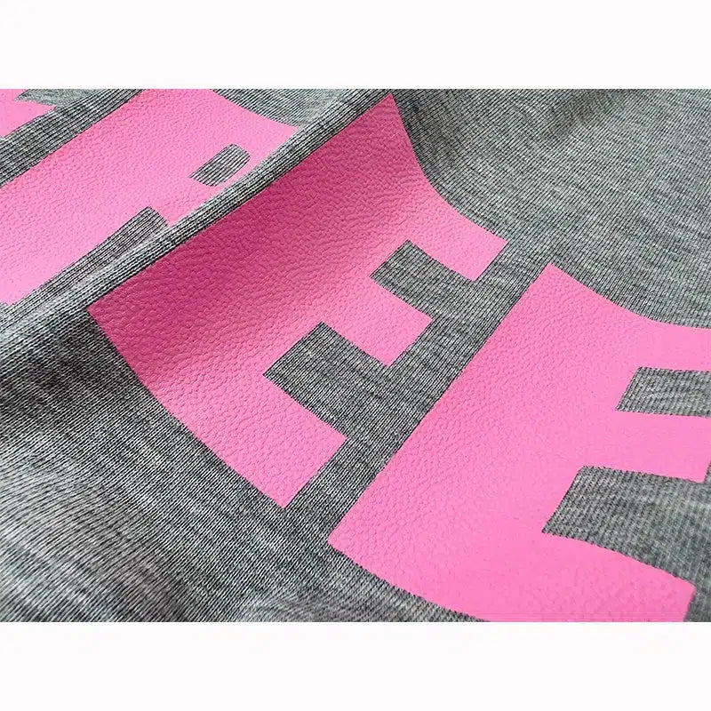 Gray and Pink Casual Slogan Vest