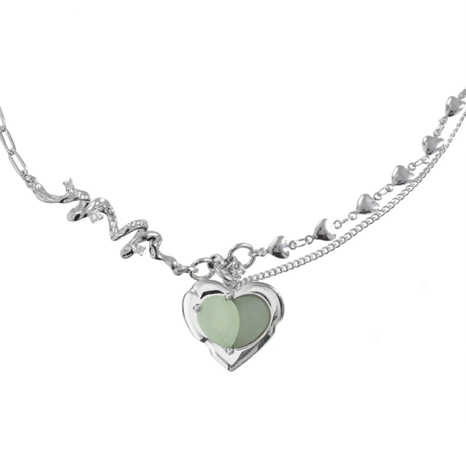 Green Heart Necklace