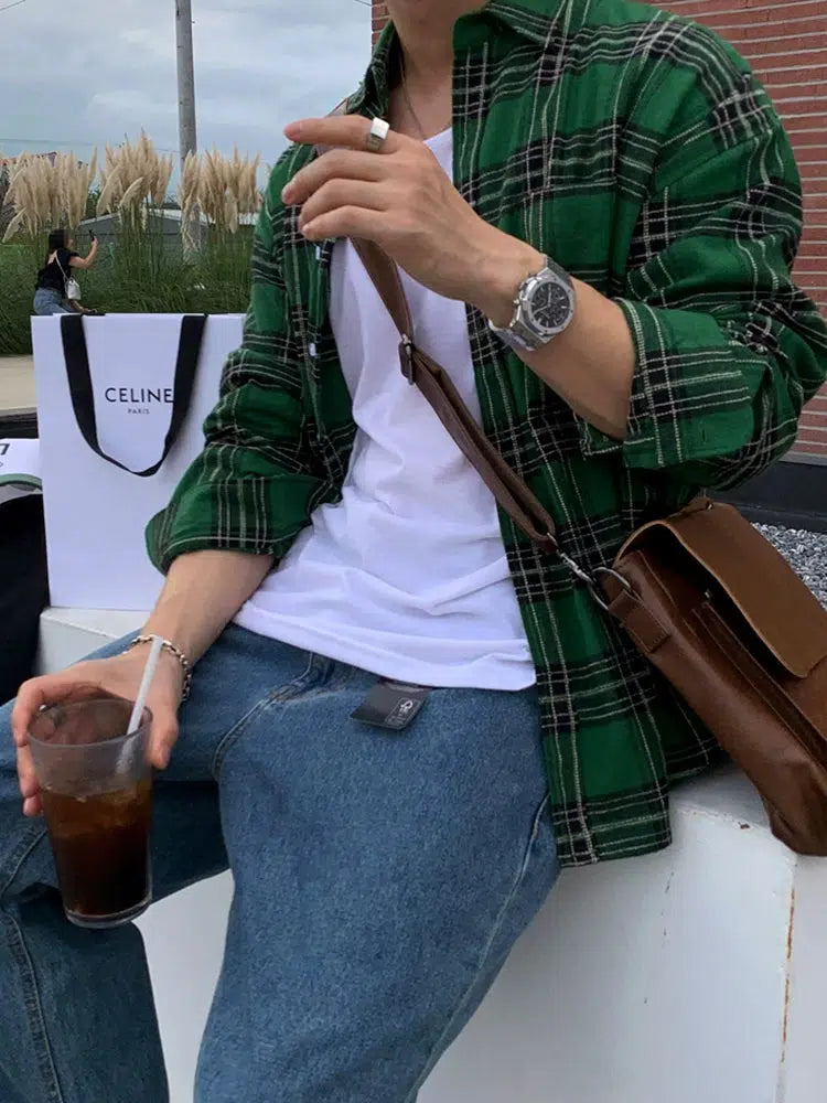 Green Plaid Shirt