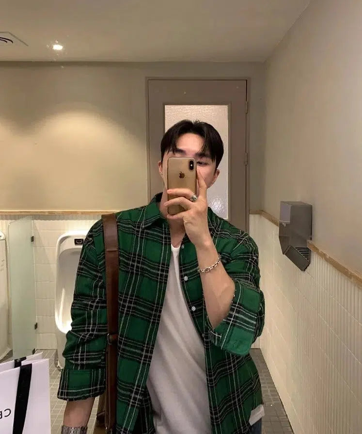 Green Plaid Shirt