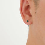Green Triangle Diamond Earrings