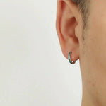 Green Zircon Hoop Earrings