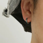 Green Zircon Hoop Earrings