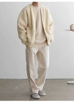 Grey Zip Knit Cardigan