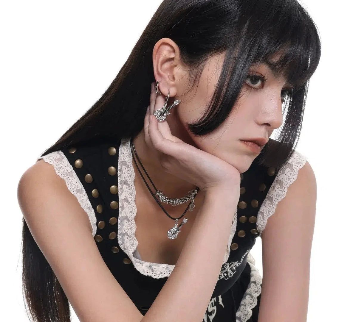 Guitar Pendant Earrings