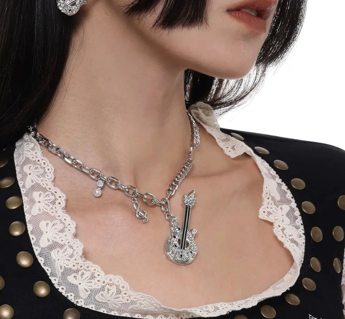 Guitar Pendant Necklace