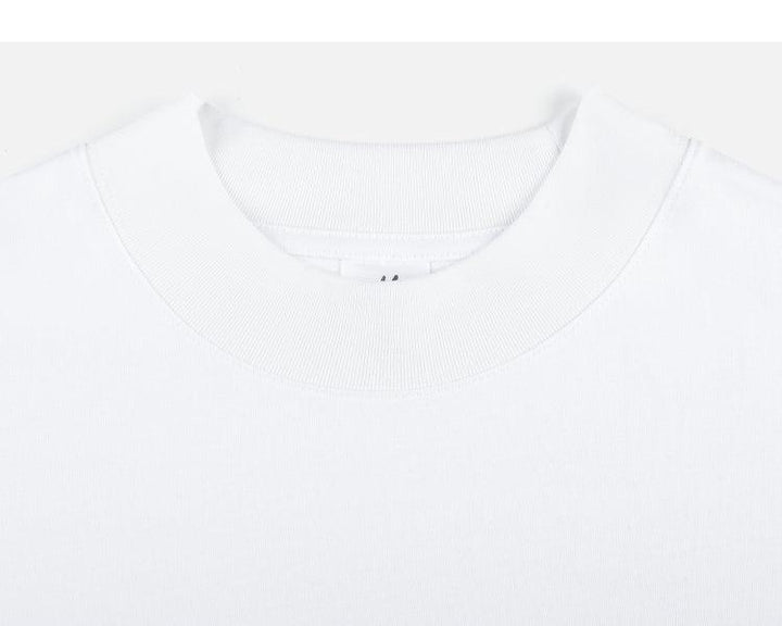 Half High Neck Drop Shoulder T-shirt